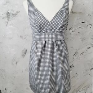 The Limited Black & Silver Sleeveless Geometric Mini Dress